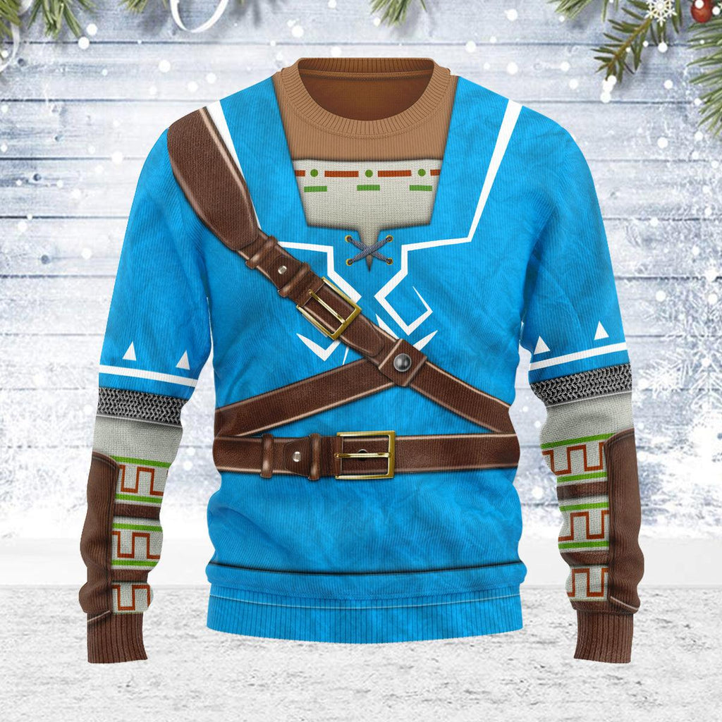 Link Zelda Champions Tunic Themed Costume Unisex Christmas Wool Sweater - CustomsPig.com