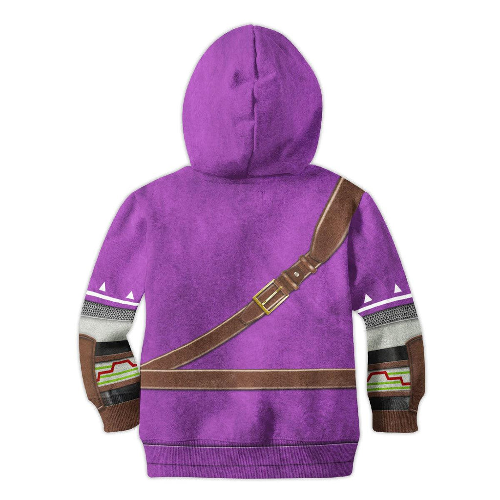 Link Zora Tunic Purple Costume Kid Tops Hoodie Sweatshirt T-Shirt - CustomsPig.com