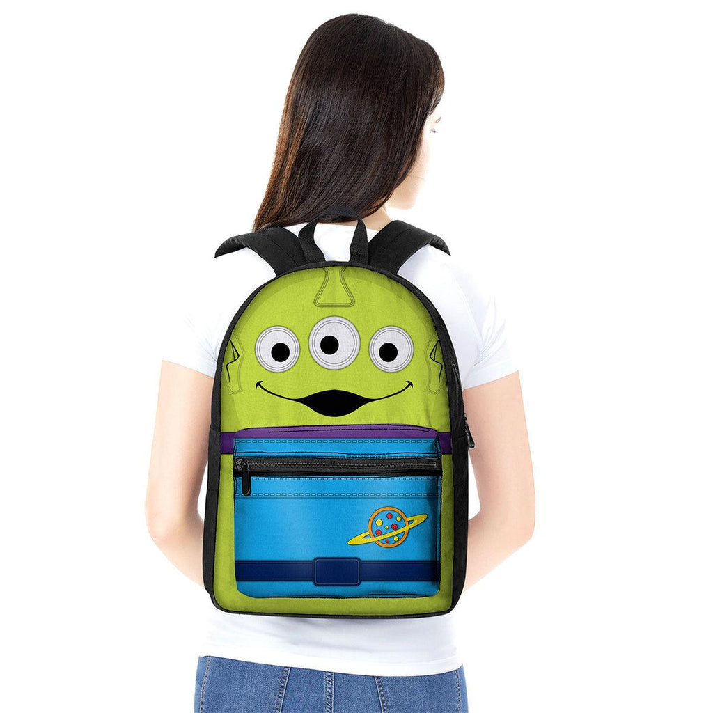 Little Green Aliens Toy Story Custom Backpack - DucG
