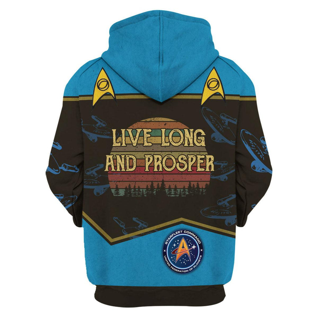 Live Long And Prosper Sunset Retro Vintage Hoodie Sweatshirt T-shirt Apparel - CustomsPig.com