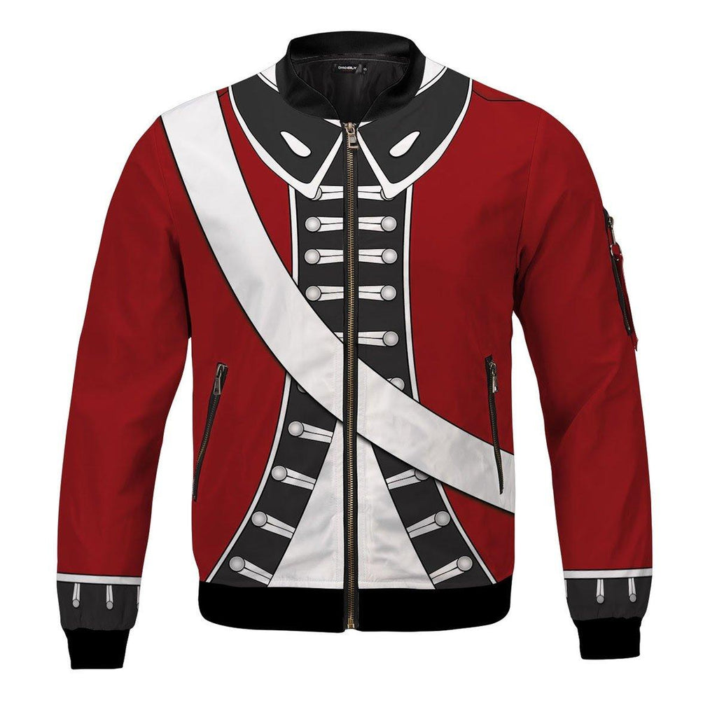 Loyalist Redcoat American Revolutionary War Bomber Jacket - DucG