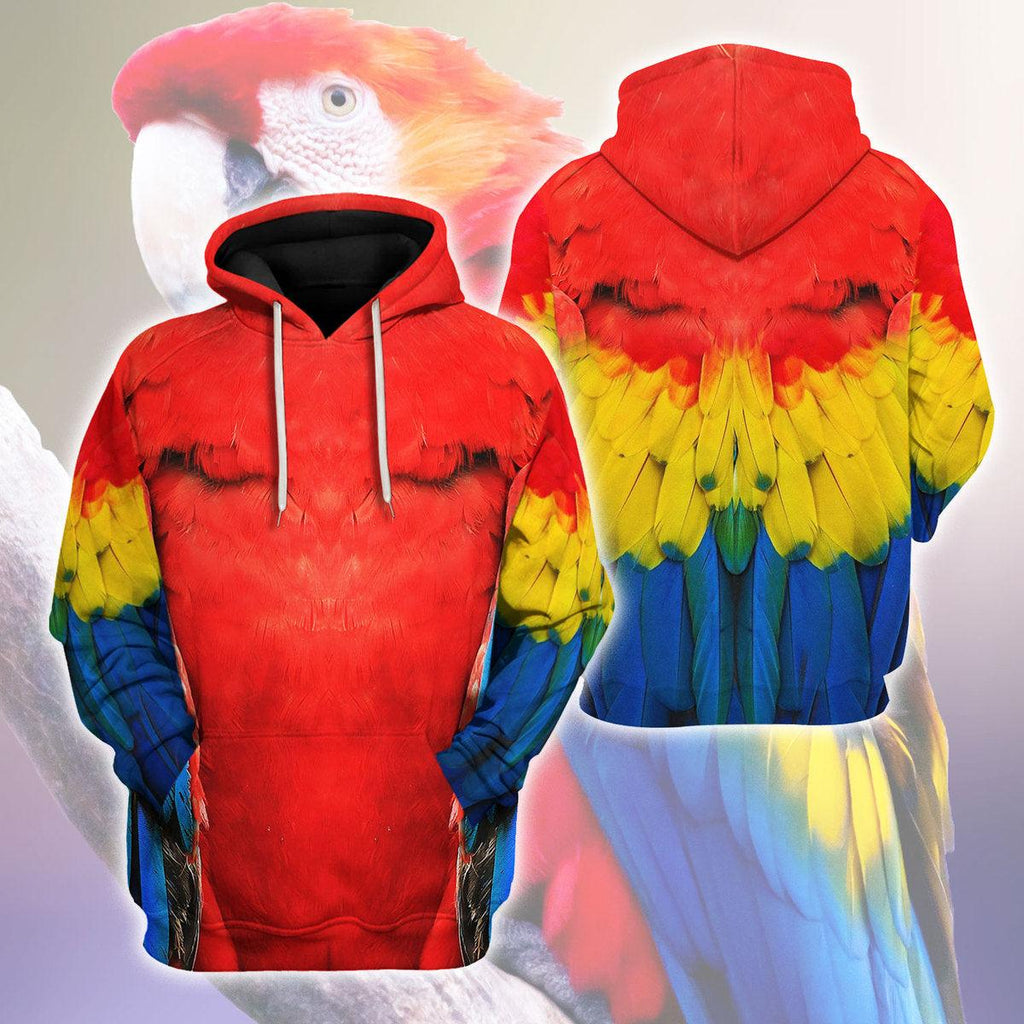 Macaw Parrot Animal Cosplay T-shirt Hoodie Sweatpants Apparel - CustomsPig