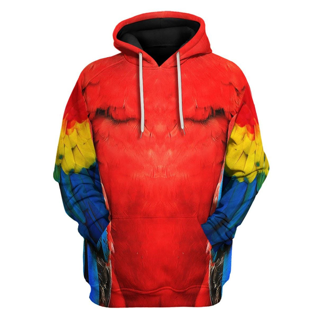 Macaw Parrot Animal Cosplay T-shirt Hoodie Sweatpants Apparel - CustomsPig