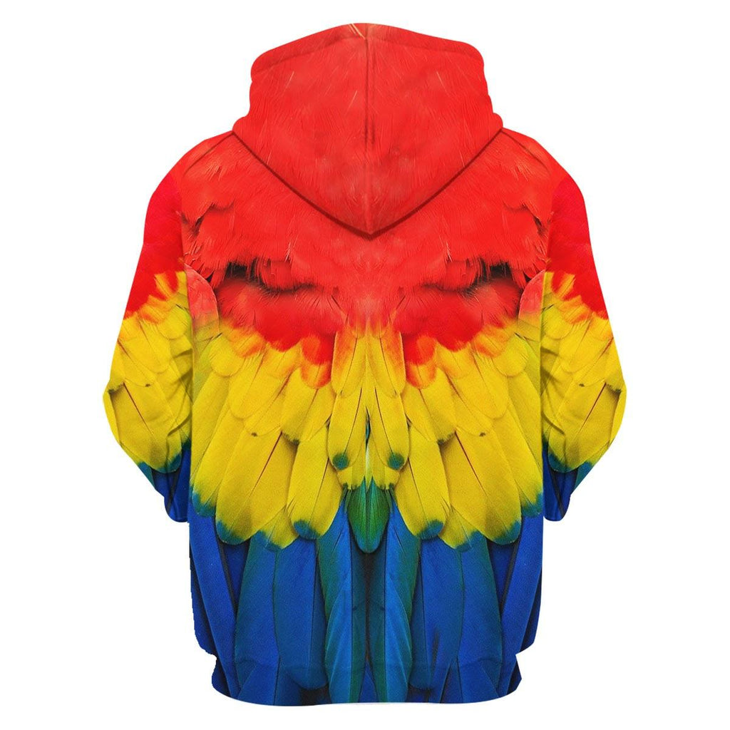 Macaw Parrot Animal Cosplay T-shirt Hoodie Sweatpants Apparel - CustomsPig