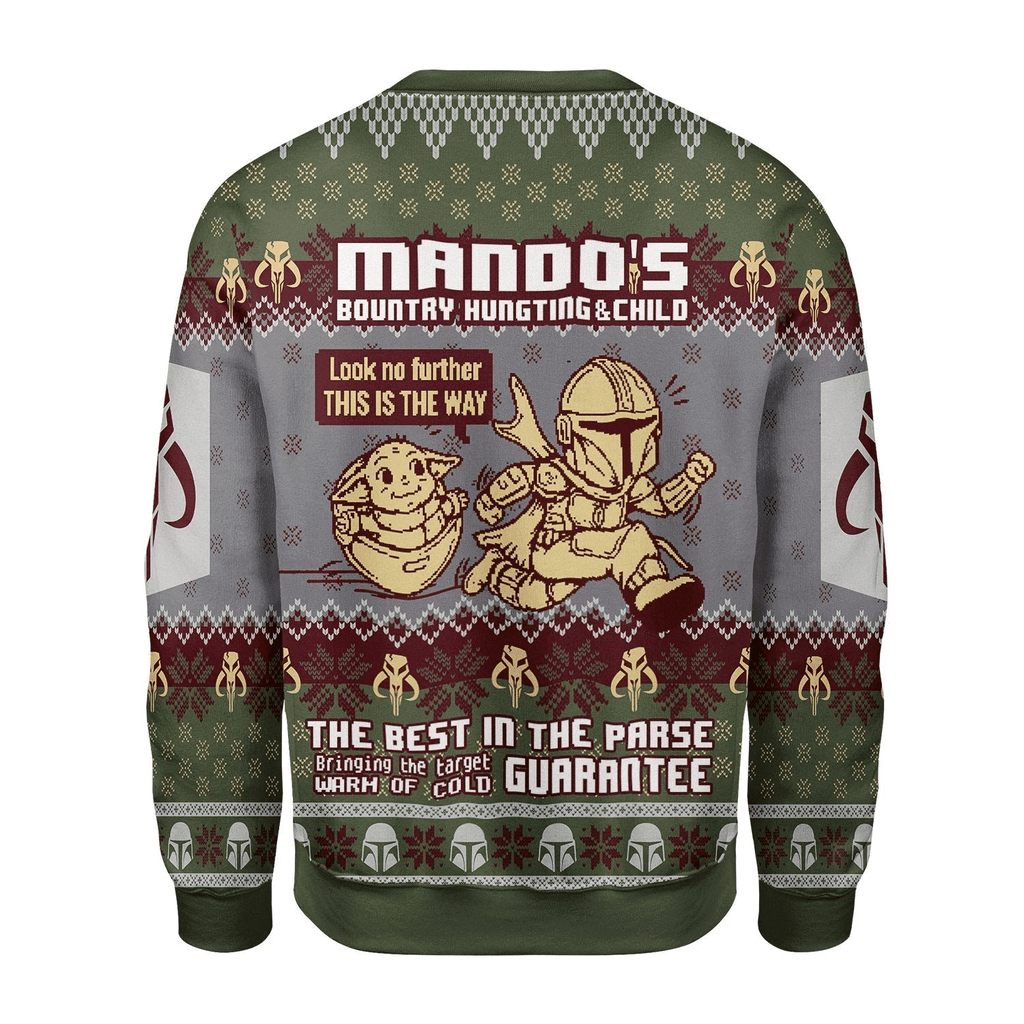 Mando's Bountry Hunting Ugly Christmas Sweater -  CustomsPig.com