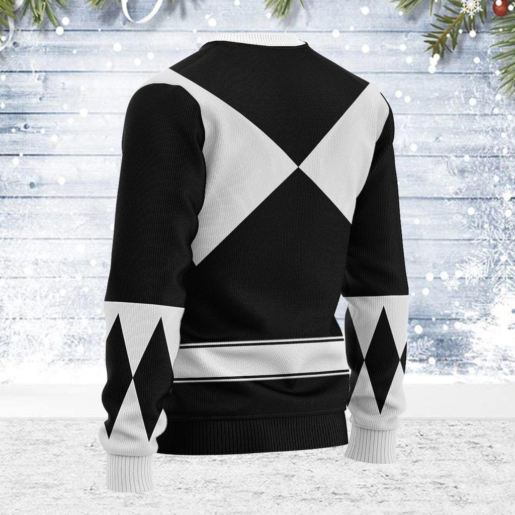 Merry Christmas Black Ranger MM Unisex Wool Sweater - CustomsPig.com