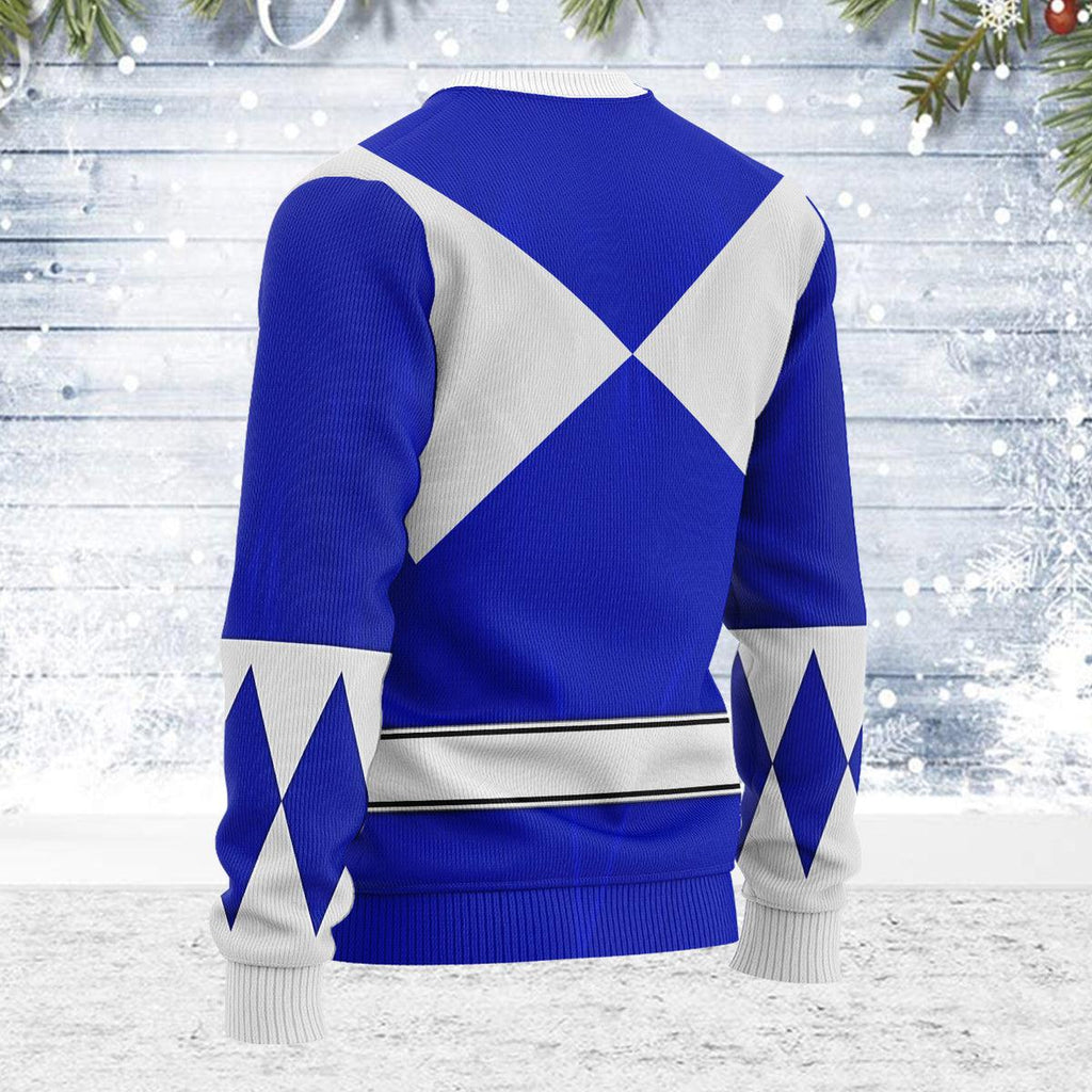 Merry Christmas Blue Ranger MM Unisex Wool Sweater - CustomsPig.com