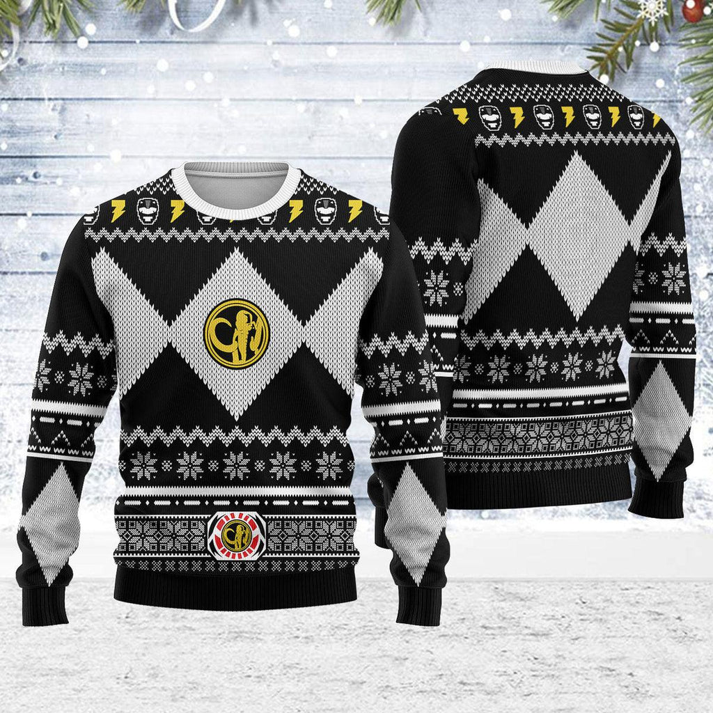 Merry Christmas  CustomsPig Unisex Christmas Sweater Black Power Ranger 3D Apparel -  CustomsPig.com