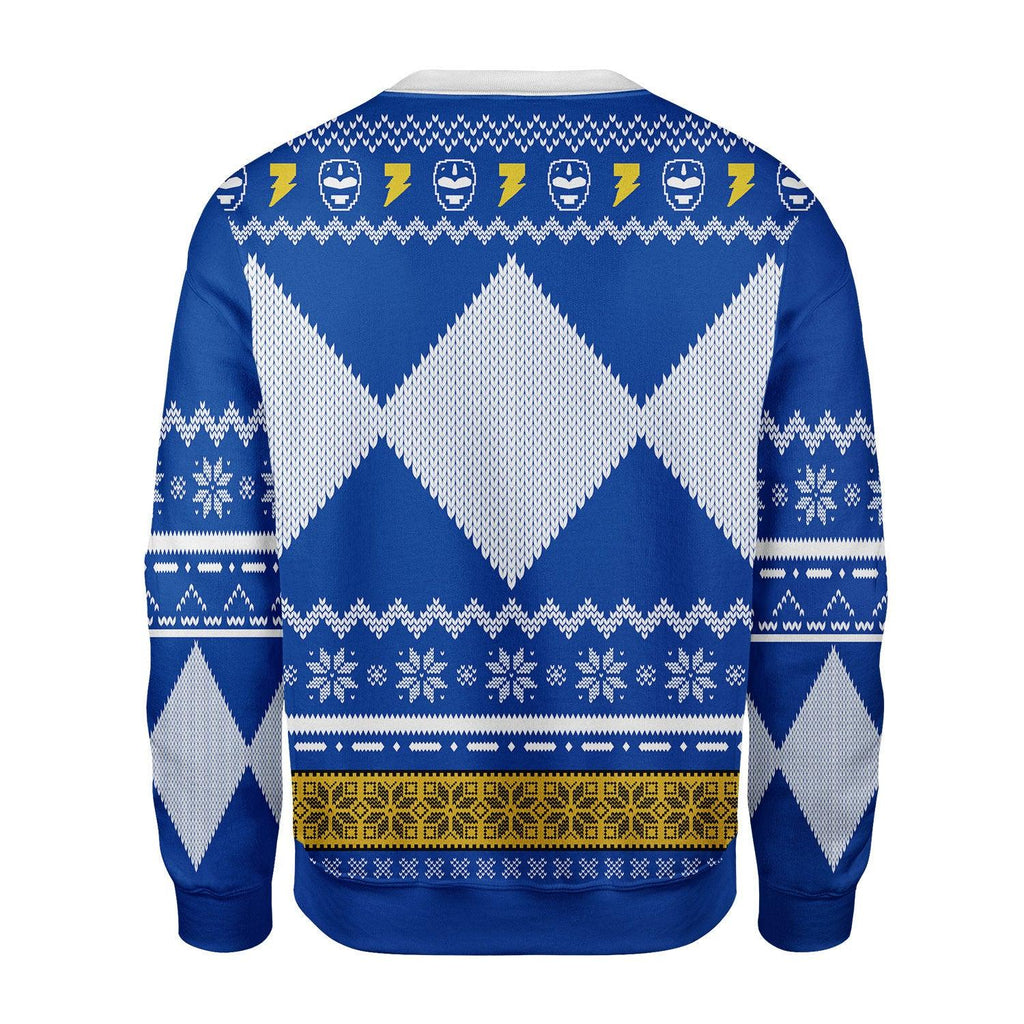 Merry Christmas  CustomsPig Unisex Christmas Sweater Blue Power Ranger 3D Apparel -  CustomsPig.com