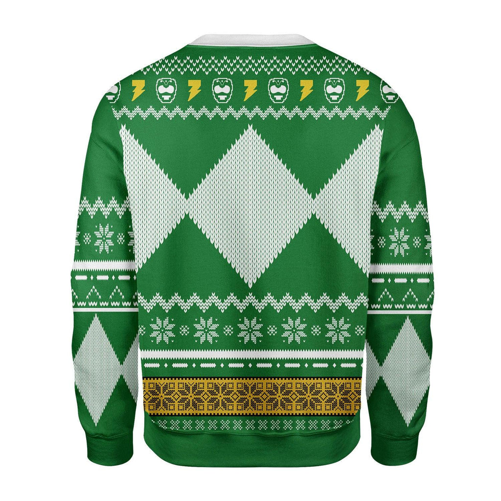 Merry Christmas  CustomsPig Unisex Christmas Sweater Green Power Ranger 3D Apparel -  CustomsPig.com