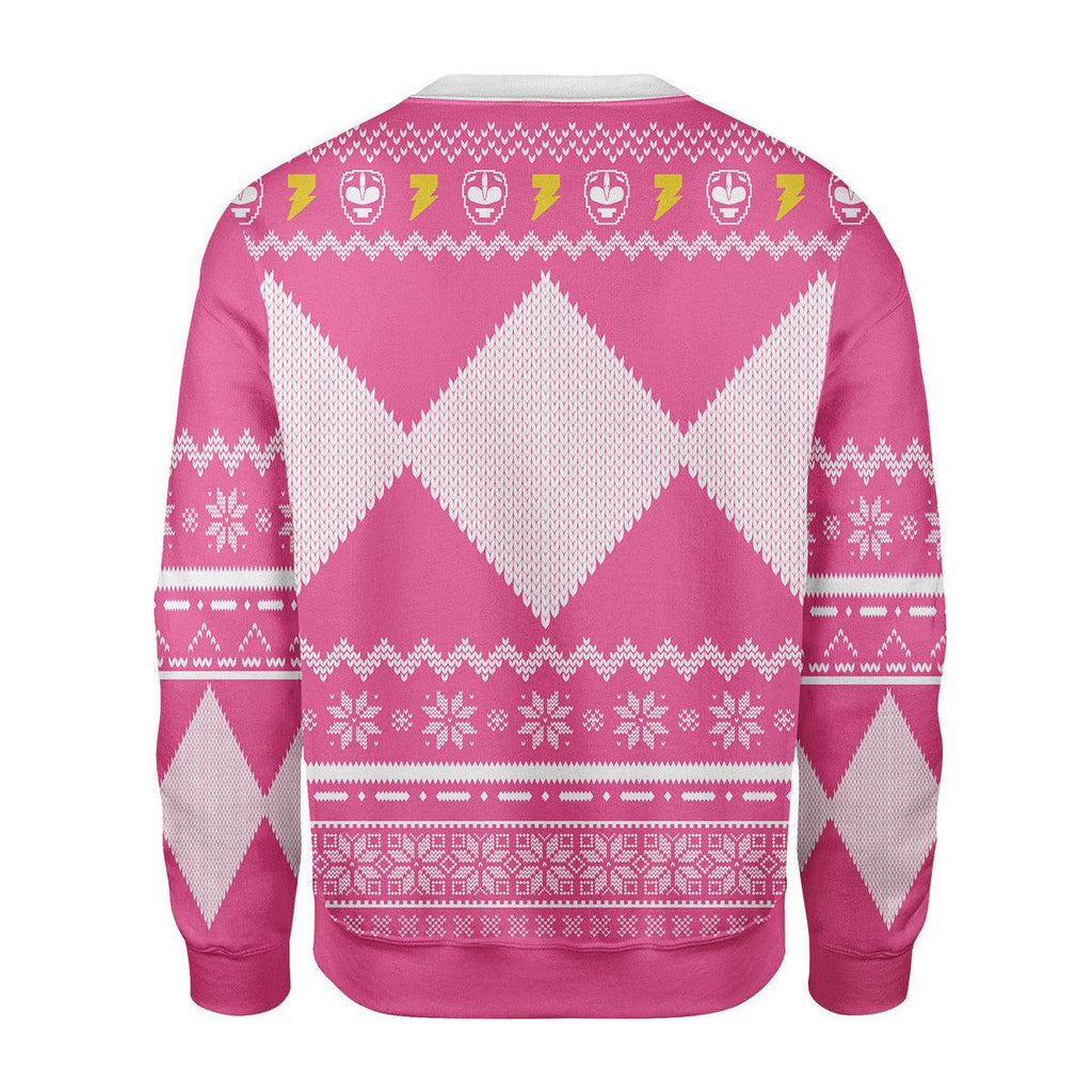 Merry Christmas  CustomsPig Unisex Christmas Sweater Pink Power Ranger 3D Apparel -  CustomsPig.com