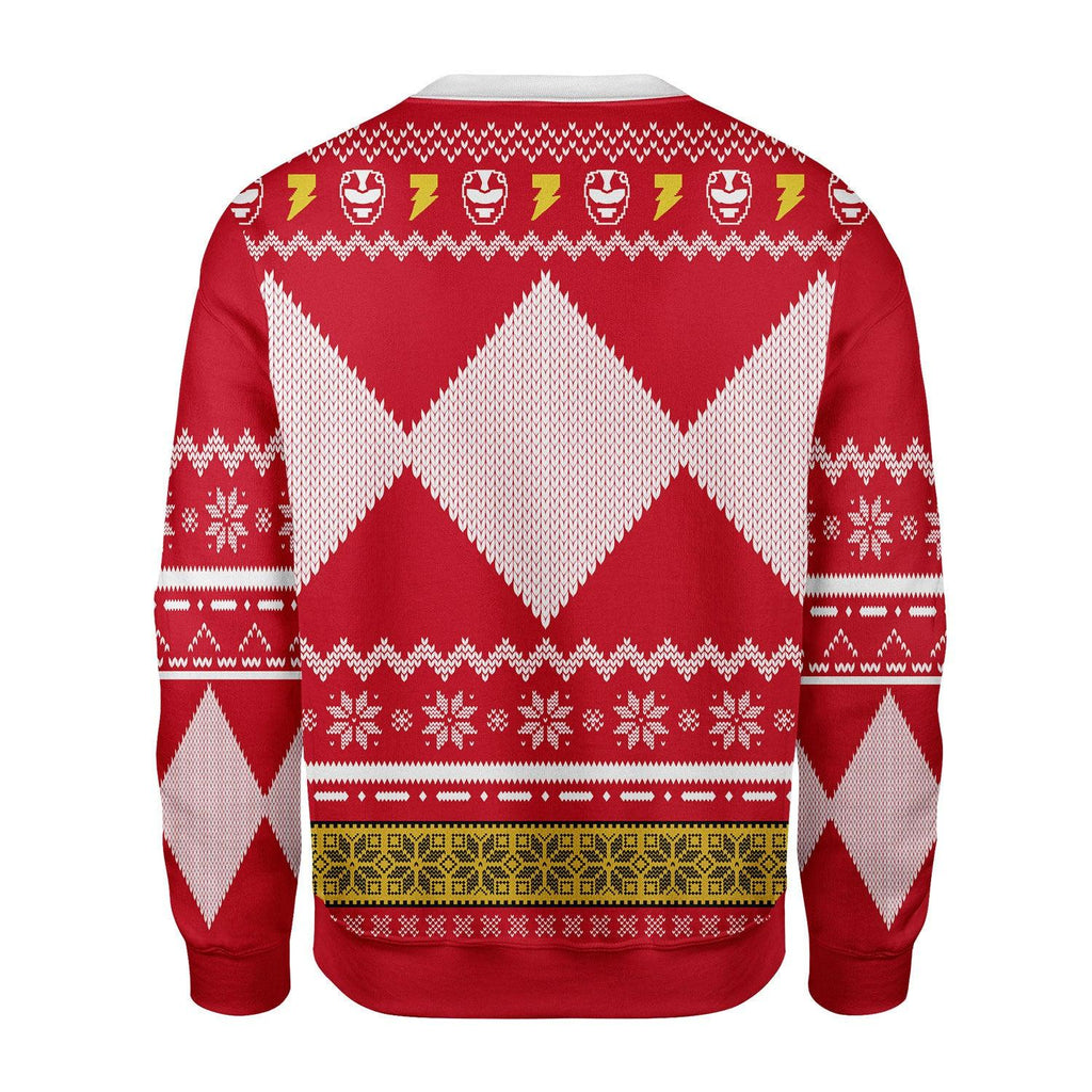 Merry Christmas  CustomsPig Unisex Christmas Sweater Red Power Ranger 3D Apparel -  CustomsPig.com