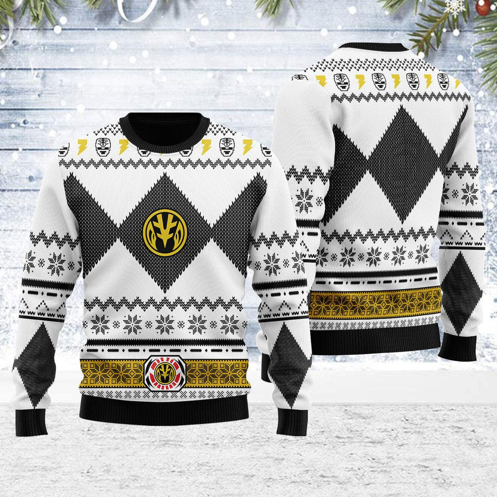 Merry Christmas  CustomsPig Unisex Christmas Sweater White Power Ranger 3D Apparel -  CustomsPig.com