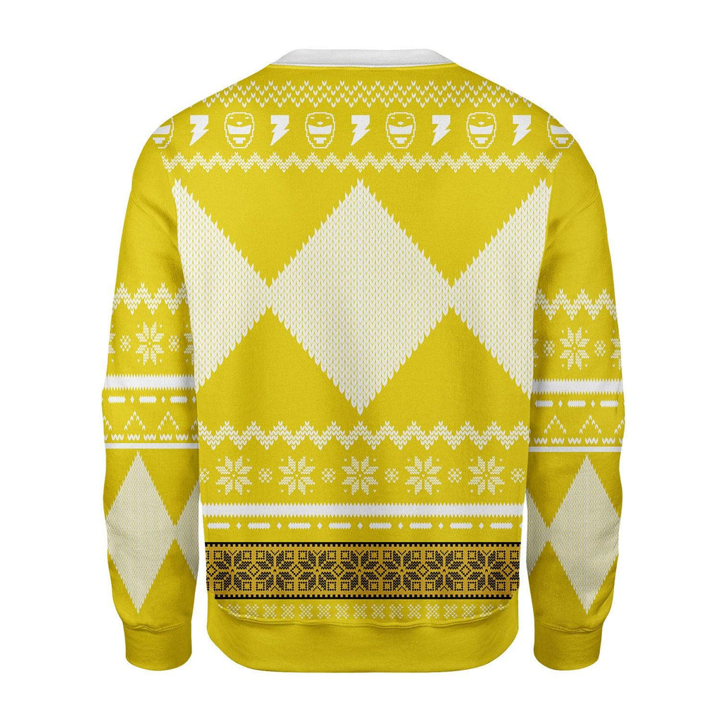 Merry Christmas  CustomsPig Unisex Christmas Sweater Yellow Power Ranger 3D Apparel -  CustomsPig.com