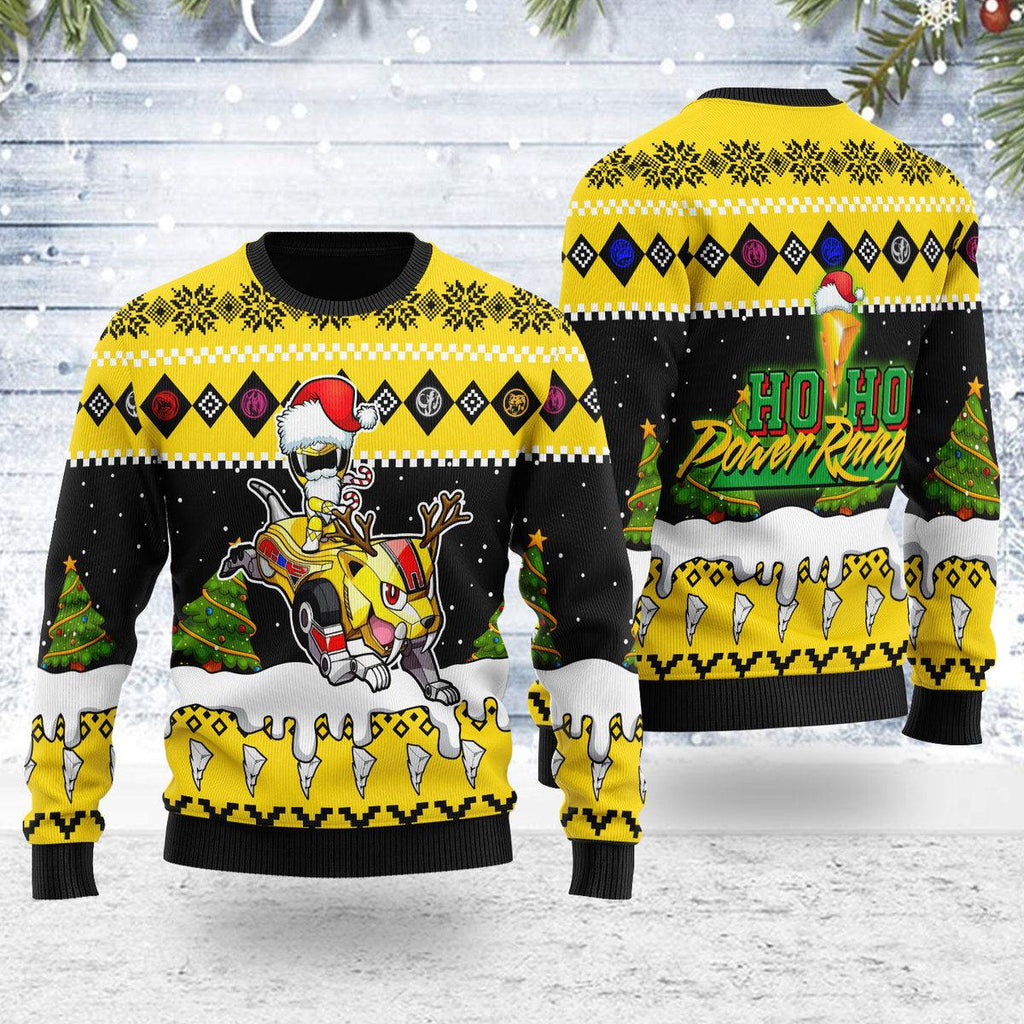 Merry Christmas Gearhomie Yellow Hoho Ranger Unisex Wool Sweater - Gearhomie.com