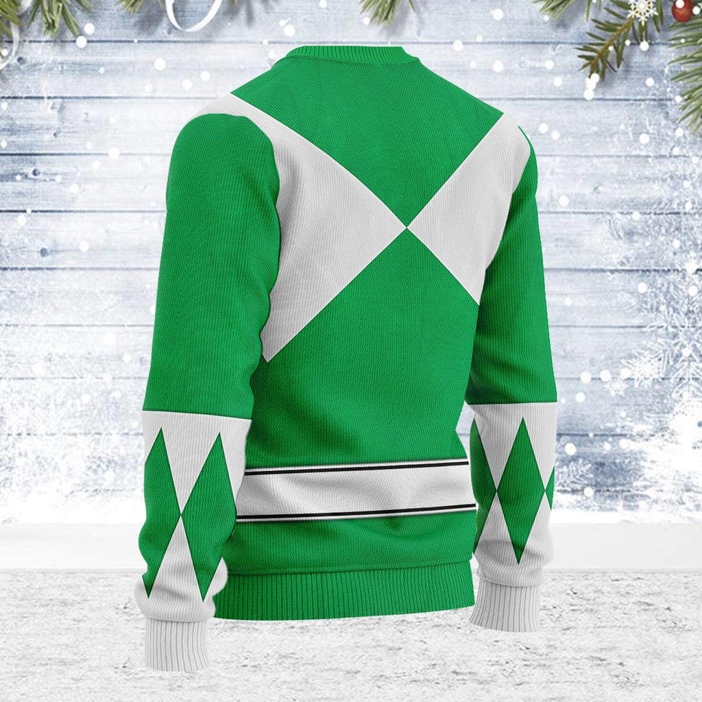 Merry Christmas Green Ranger MM Unisex Wool Sweater - CustomsPig.com