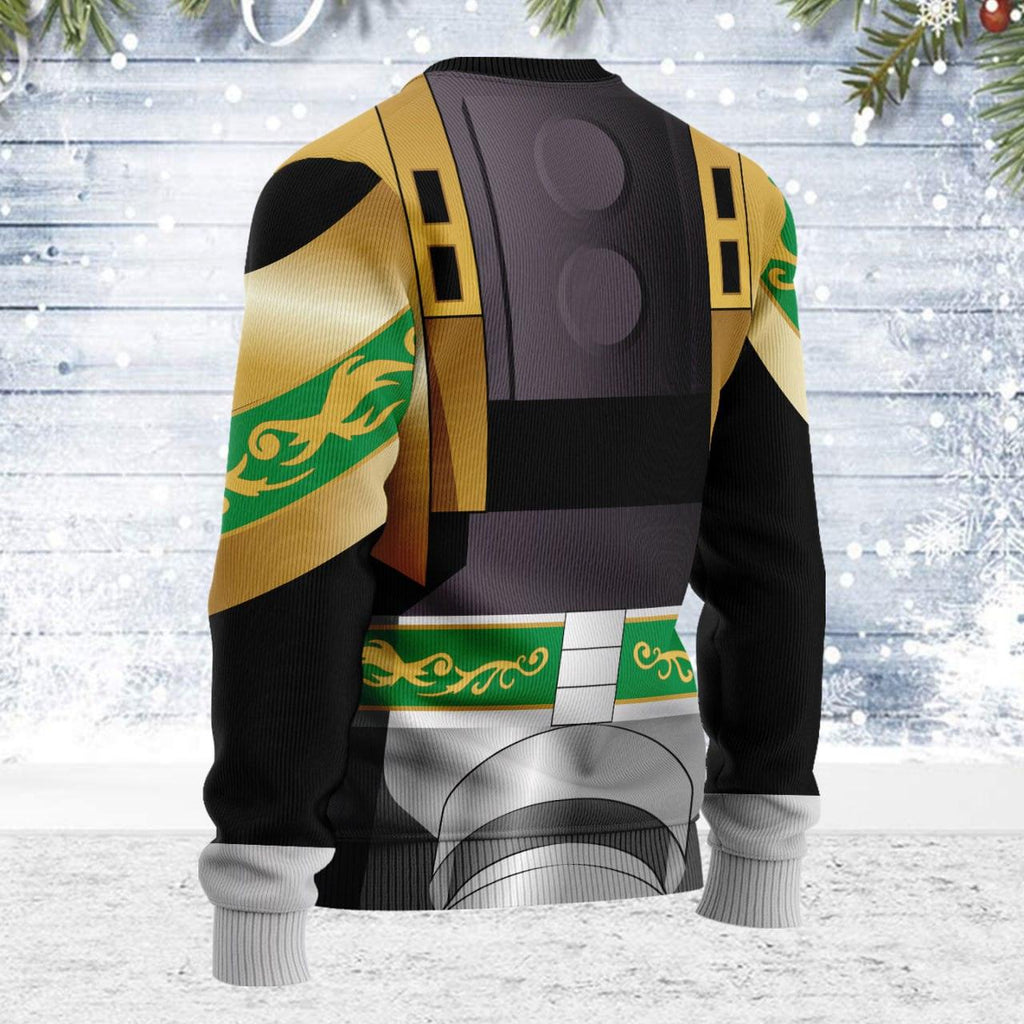 Merry Christmas Legacy Green Dragonzord Unisex Wool Sweater - CustomsPig.com