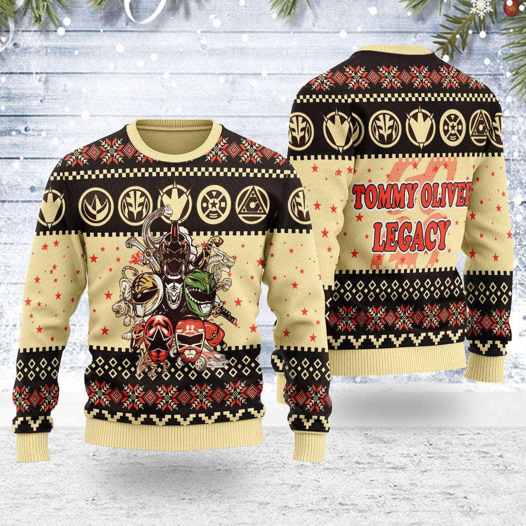 Merry Christmas Tommy Oliver Legacy Wool Sweater - CustomsPig.com