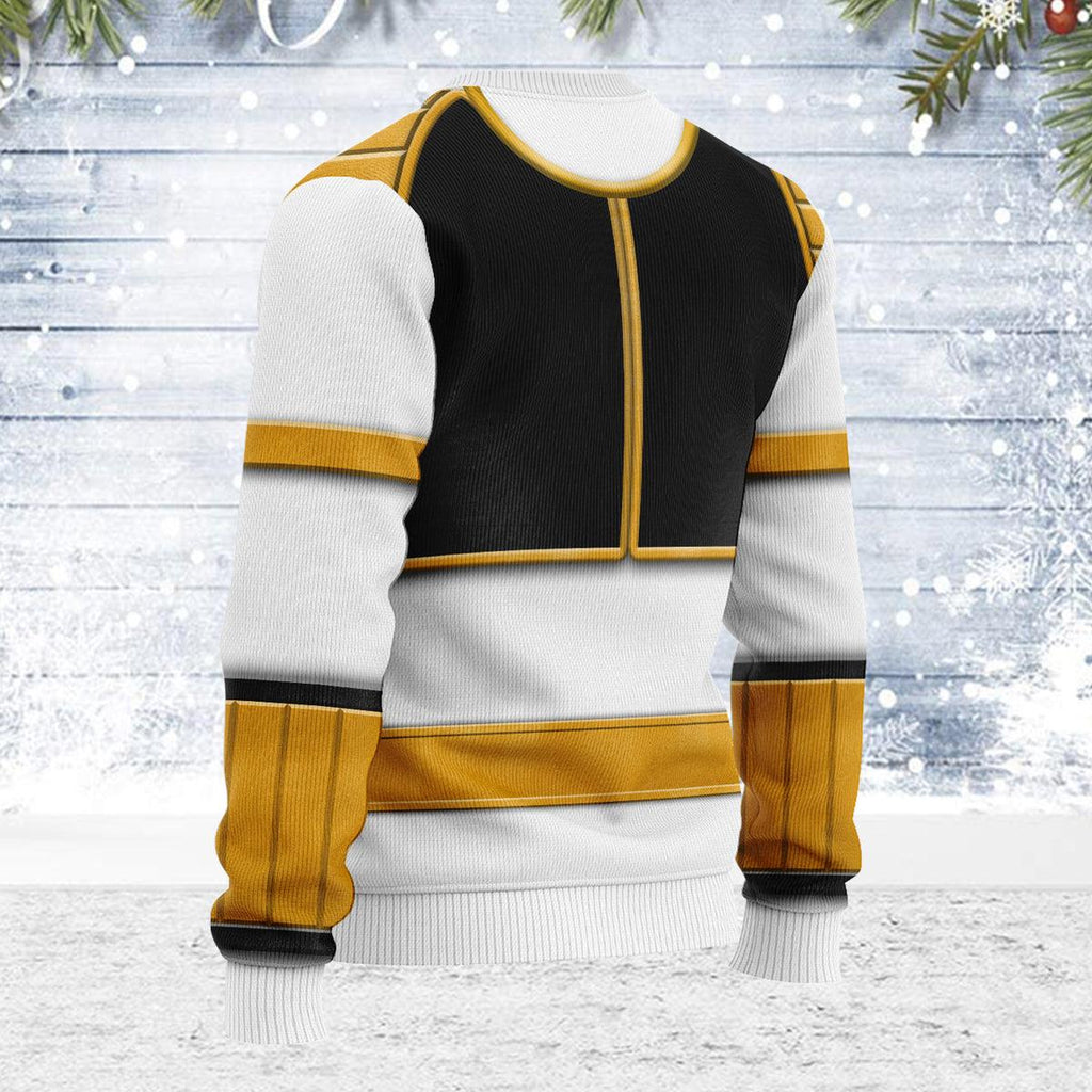 Merry Christmas White Ranger MM Unisex Wool Sweater - CustomsPig.com