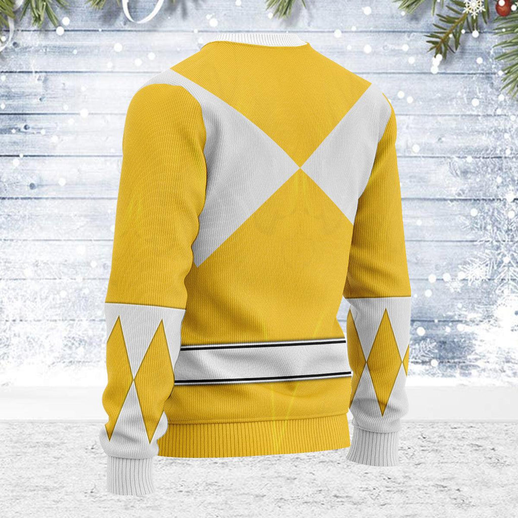 Merry Christmas Yellow Ranger MM Unisex Wool Sweater - CustomsPig.com