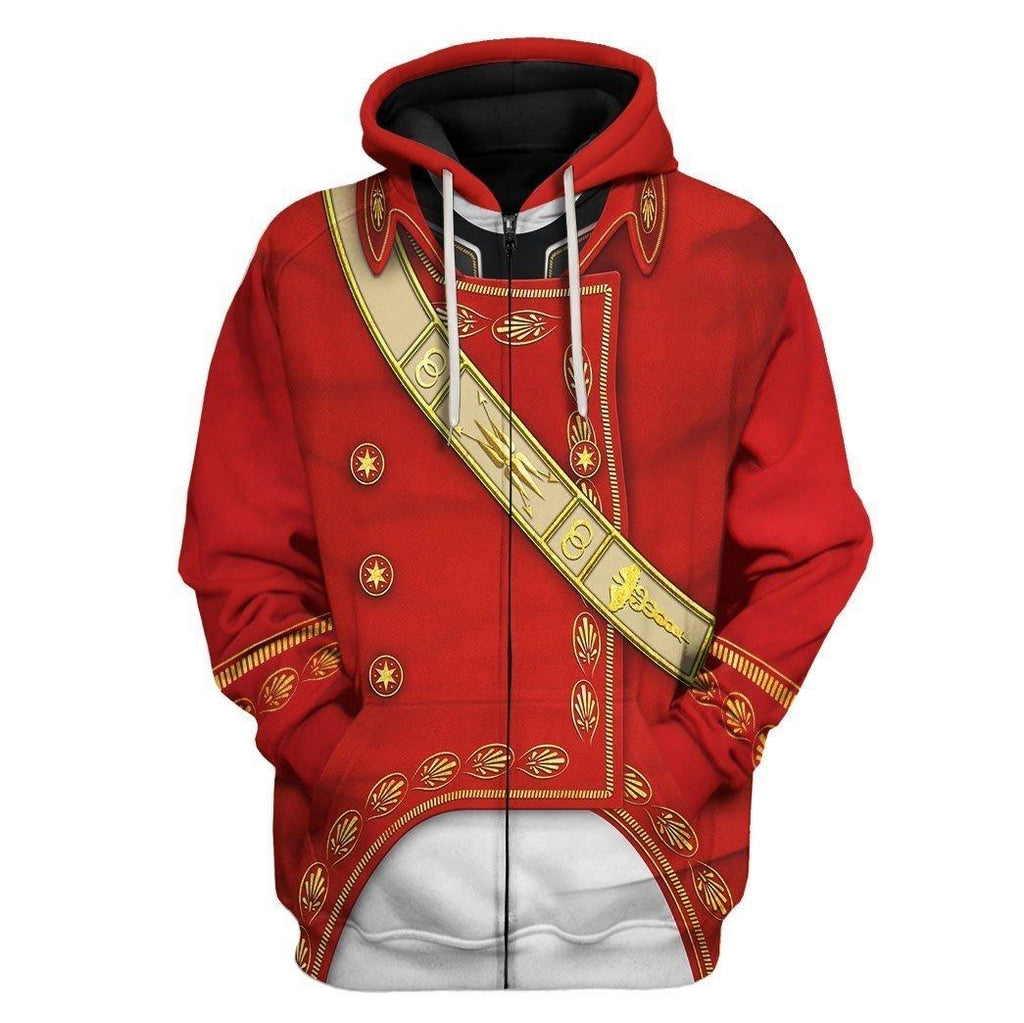 Napoleon Bonaparte Zip Fleece Hoodie / S Qm457