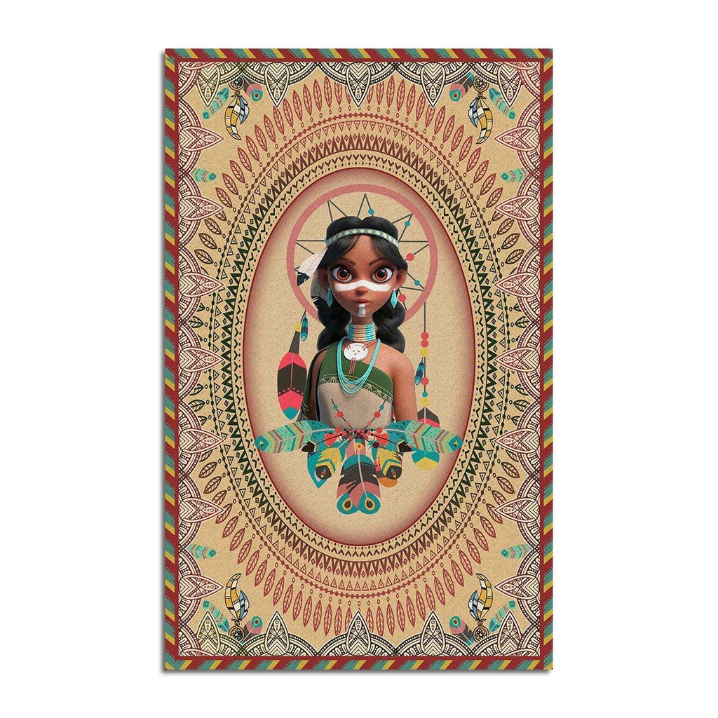 Native American Girl Rug - CustomsPig