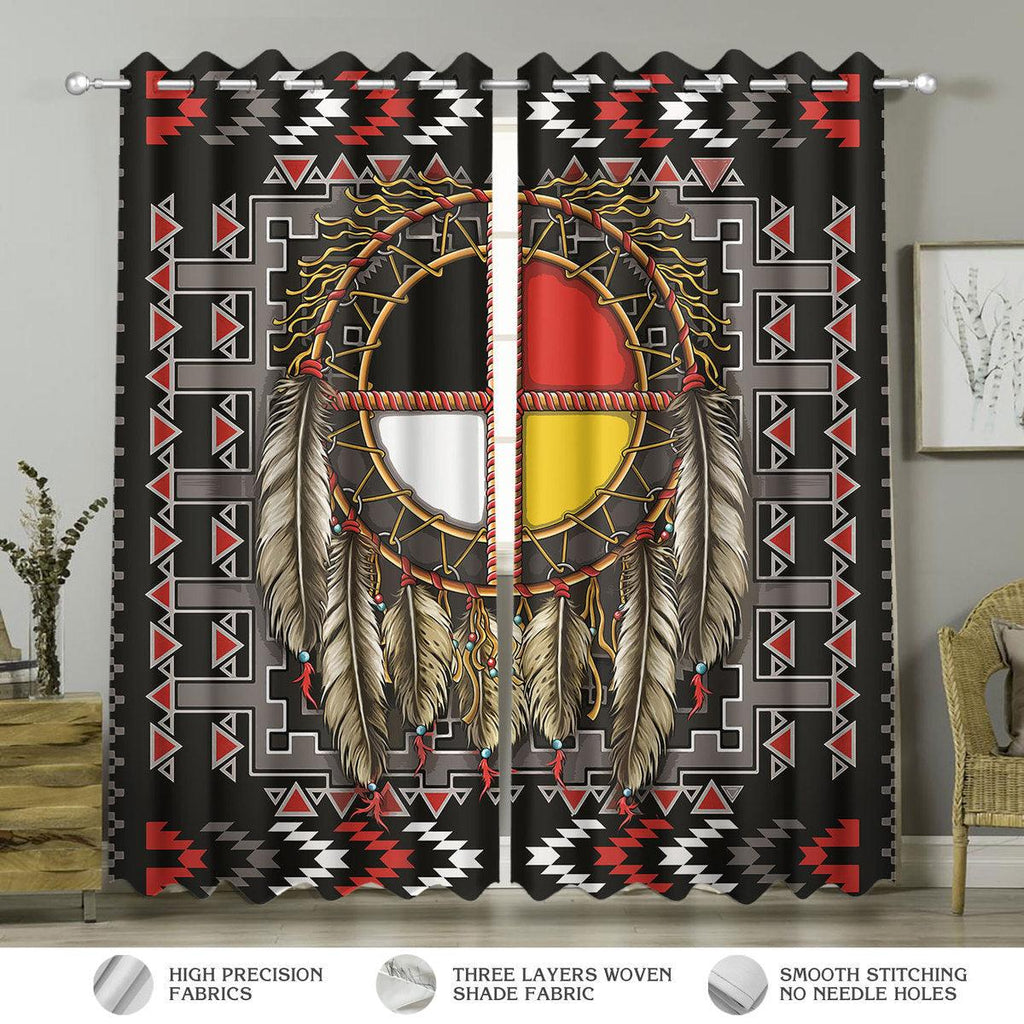 Native American Tribe Window Curtains - CustomsPig