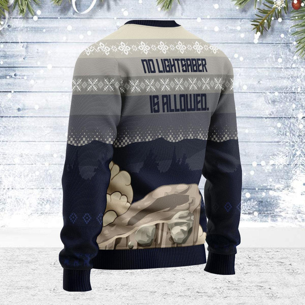 No Lightsaber Allowed Christmas Sweater - CustomsPig.com