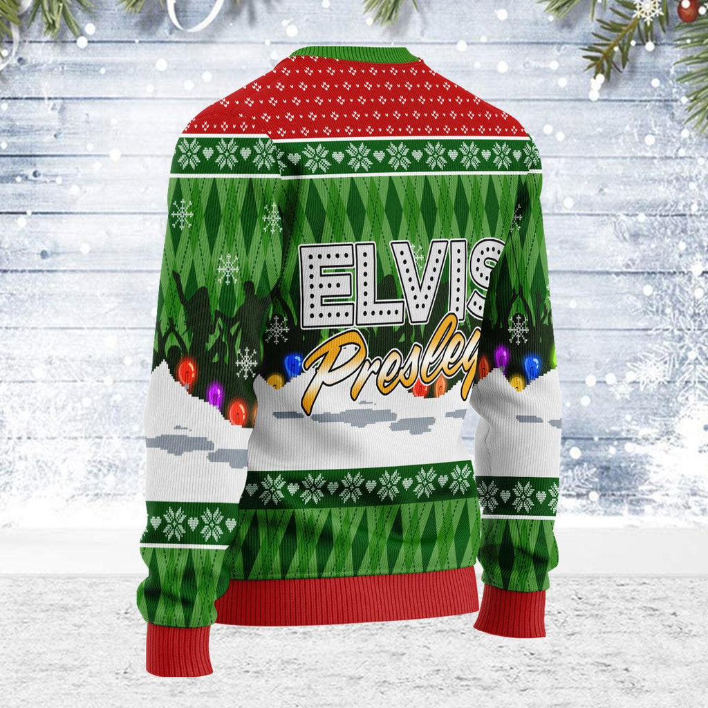 Only the Best Grandmas Listen to Elvis Christmas Ugly Sweater - CustomsPig.com