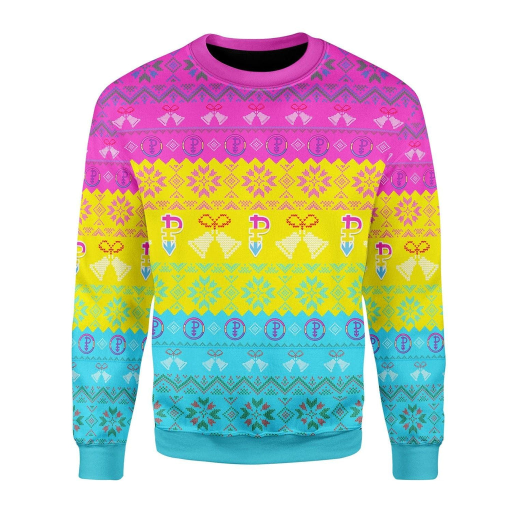 Pansexual Pride Flag Christmas Sweater - CustomsPig