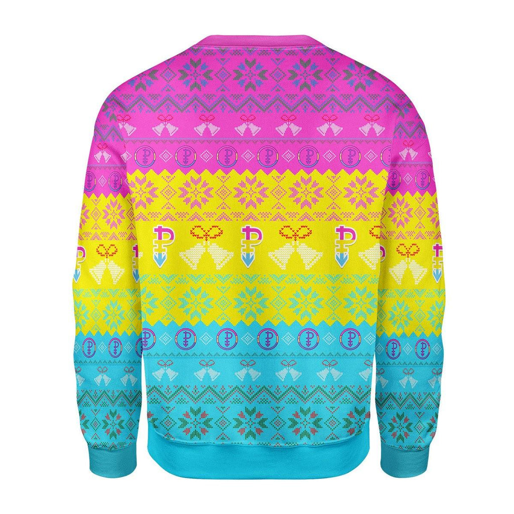 Pansexual Pride Flag Christmas Sweater - CustomsPig