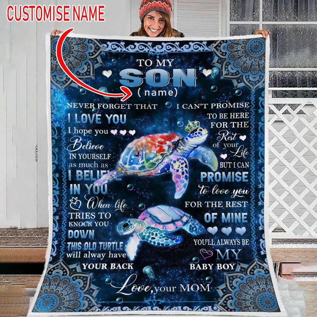 Personalized Name Blanket To Son From Mom - CustomsPig