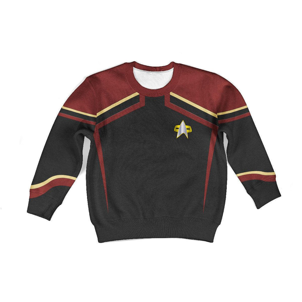 Picard Flag Officer Starfleet Uniform Circa Cosplay Kid Hoodie Sweatshirt T-Shirt - CustomsPig.com