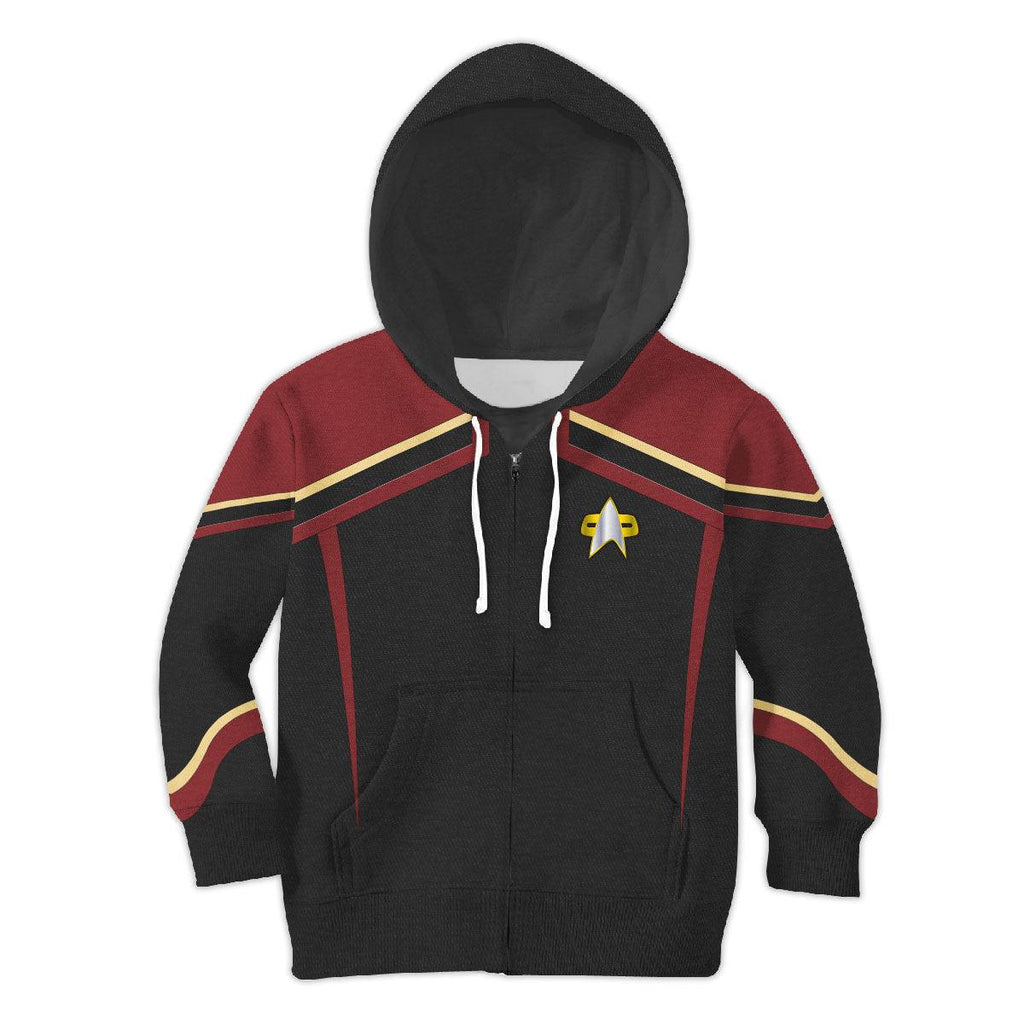 Picard Flag Officer Starfleet Uniform Circa Cosplay Kid Hoodie Sweatshirt T-Shirt - CustomsPig.com