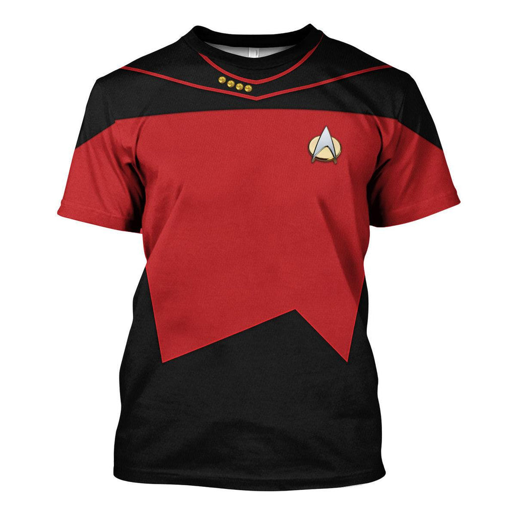 Picard The Next Generation Red Costume Hoodie Sweatshirt T-Shirt Sweatpants Apparel - CustomsPig.com