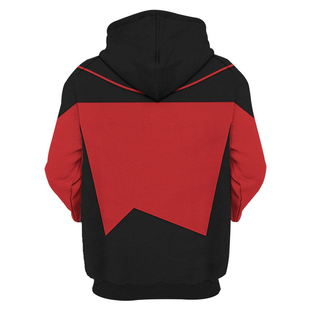 Picard The Next Generation Red Costume Hoodie Sweatshirt T-Shirt Sweatpants Apparel - CustomsPig.com