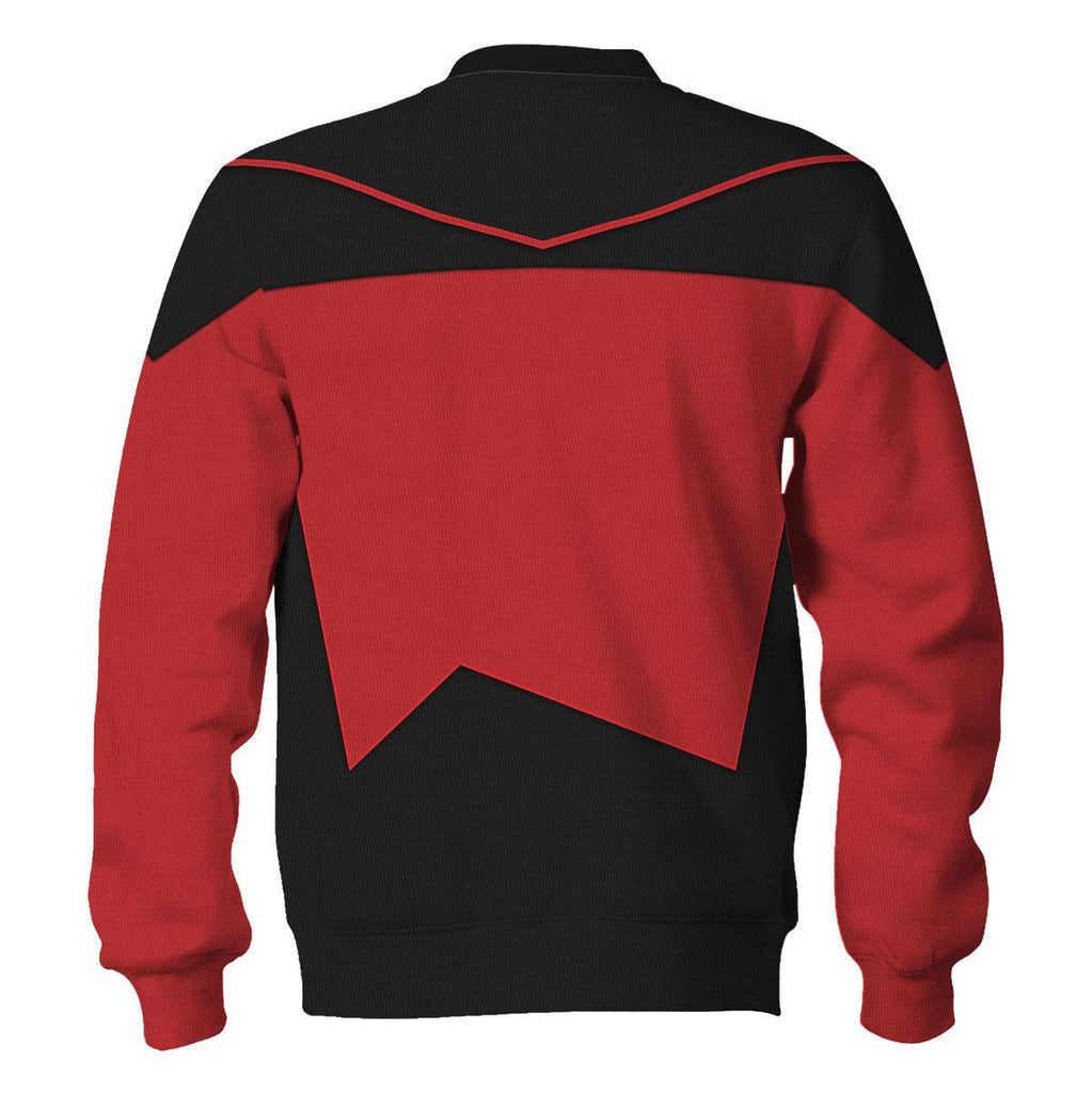 Picard The Next Generation Red Costume Hoodie Sweatshirt T-Shirt Sweatpants Apparel - CustomsPig.com