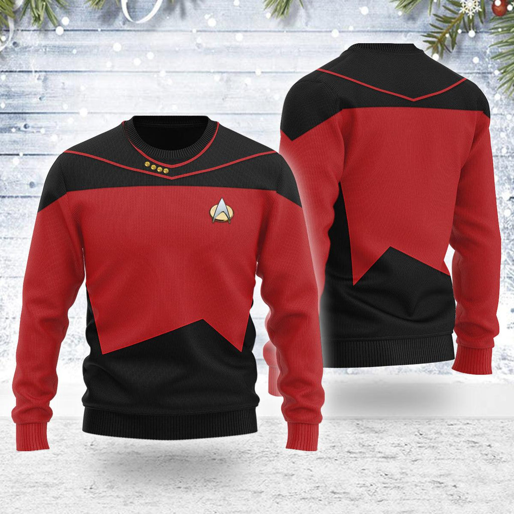 Picard The Next Generation Themed Costume Christmas Wool Sweater - CustomsPig.com