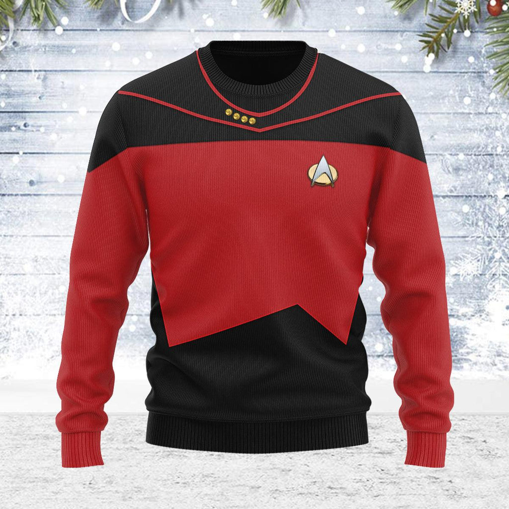 Picard The Next Generation Themed Costume Christmas Wool Sweater - CustomsPig.com