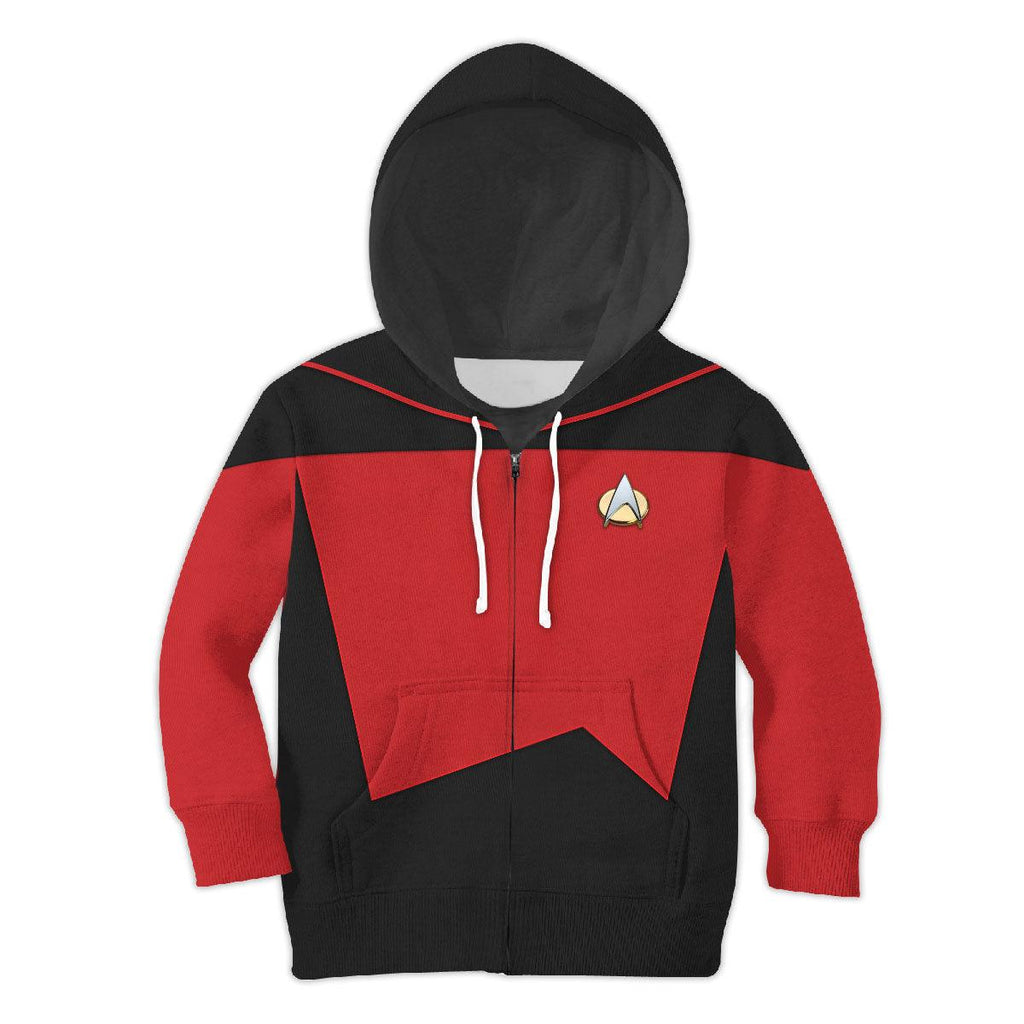 Picard The Next Generation Uniform Cosplay Kid Hoodie Sweatshirt T-Shirt - CustomsPig.com