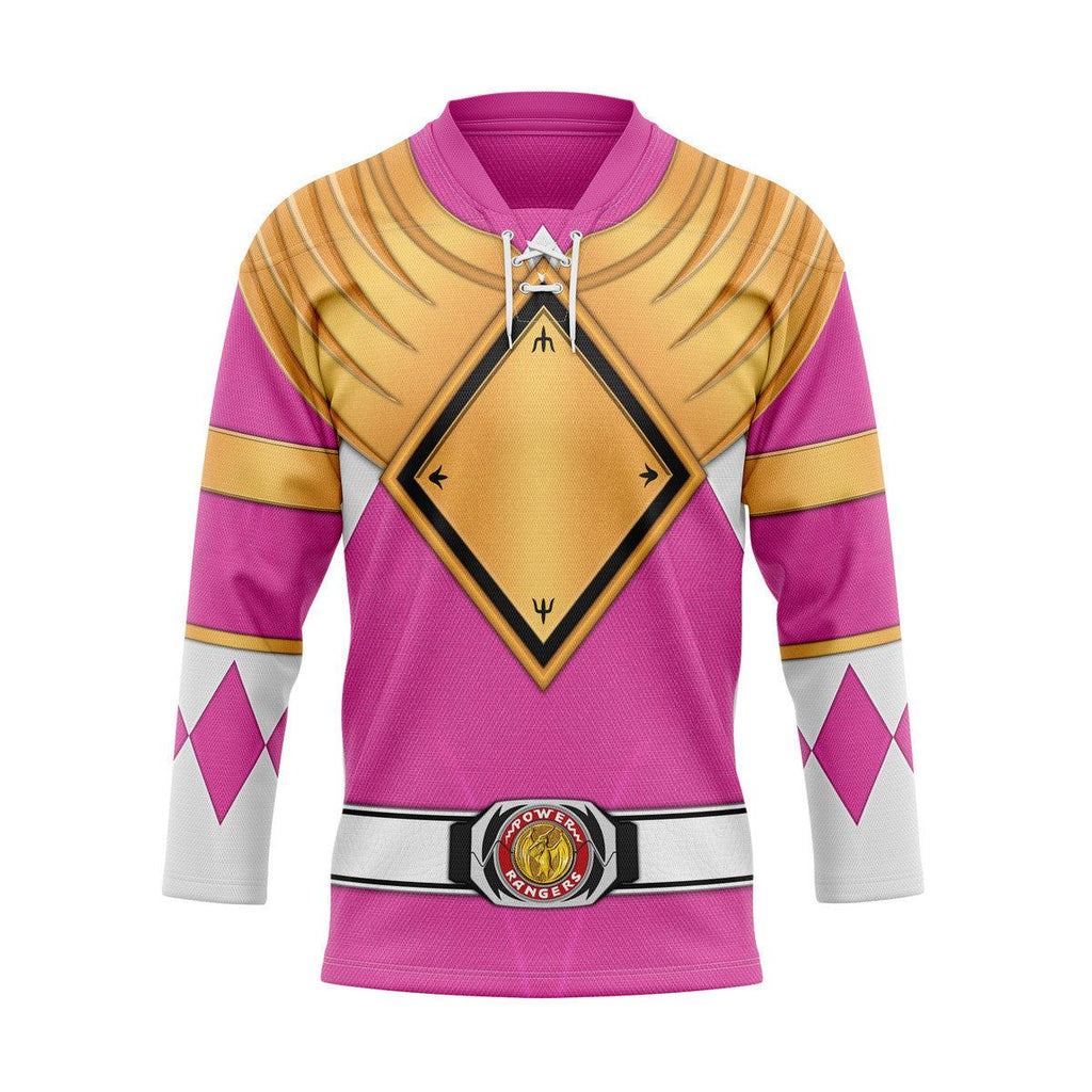 Pink Ranger Dragon Shield Hockey Jersey -  CustomsPig.com