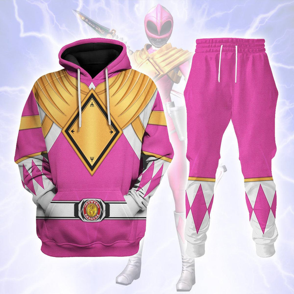 Pink Ranger Dragon Shield Hoodies Sweatshirt T-shirt Hawaiian Tracksuit -  CustomsPig.com