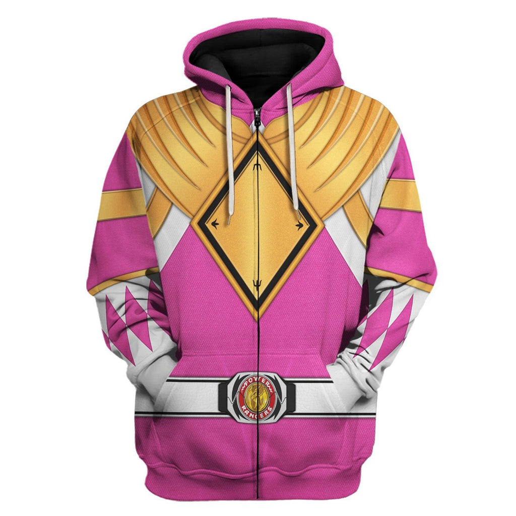 Pink Ranger Dragon Shield Hoodies Sweatshirt T-shirt Hawaiian Tracksuit -  CustomsPig.com