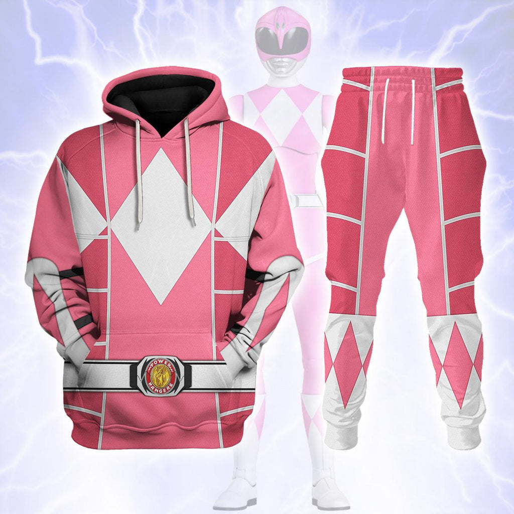 Pink Ranger Mighty Morphin Cosplay Hoodies Sweatshirt T-shirt Hawaiian - CustomsPig.com