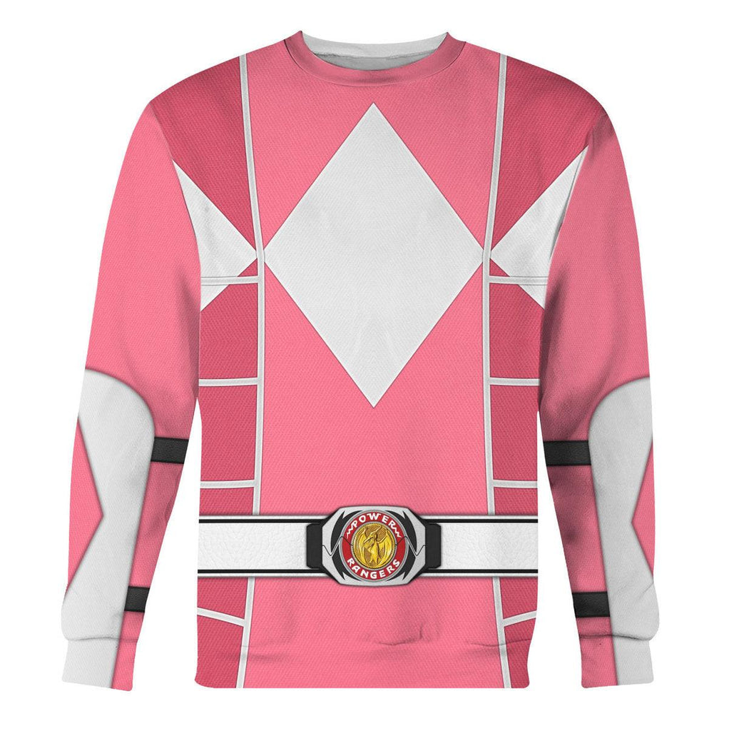 Pink Ranger Mighty Morphin Cosplay Hoodies Sweatshirt T-shirt Hawaiian - CustomsPig.com