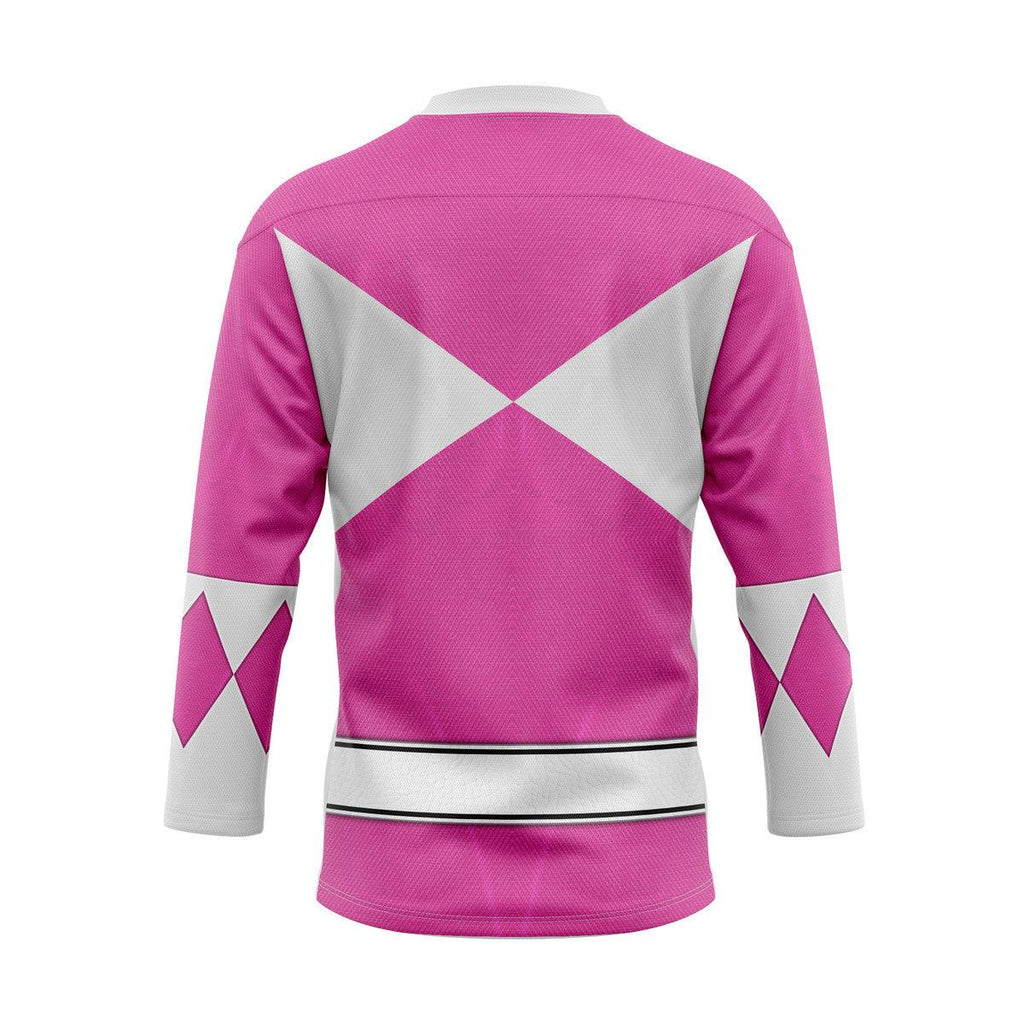 Pink Ranger Mighty Morphin Hockey Jersey -  CustomsPig.com