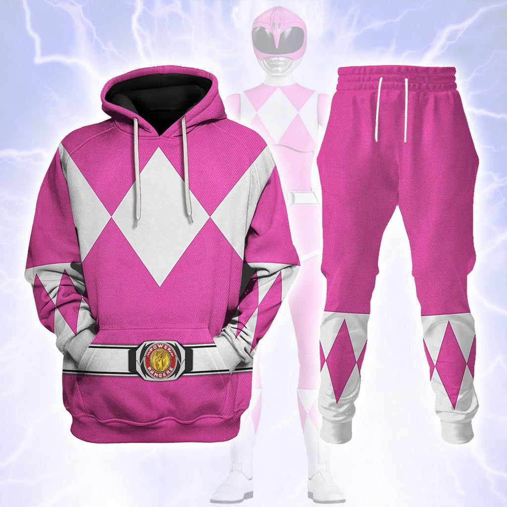 Pink Ranger Mighty Morphin Hoodies Sweatshirt T-shirt Hawaiian Tracksuit -  CustomsPig.com