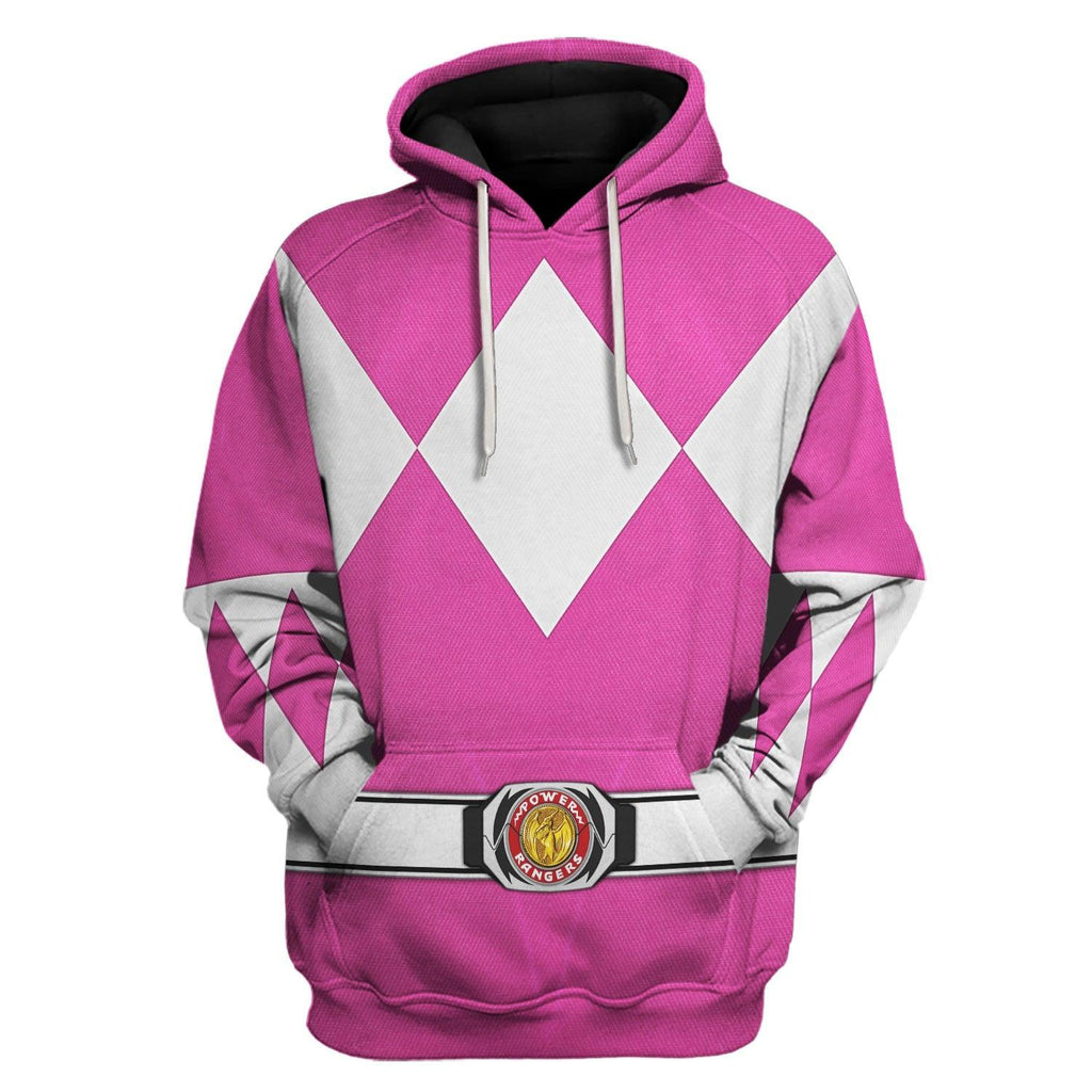 Pink Ranger Mighty Morphin Hoodies Sweatshirt T-shirt Hawaiian Tracksuit -  CustomsPig.com