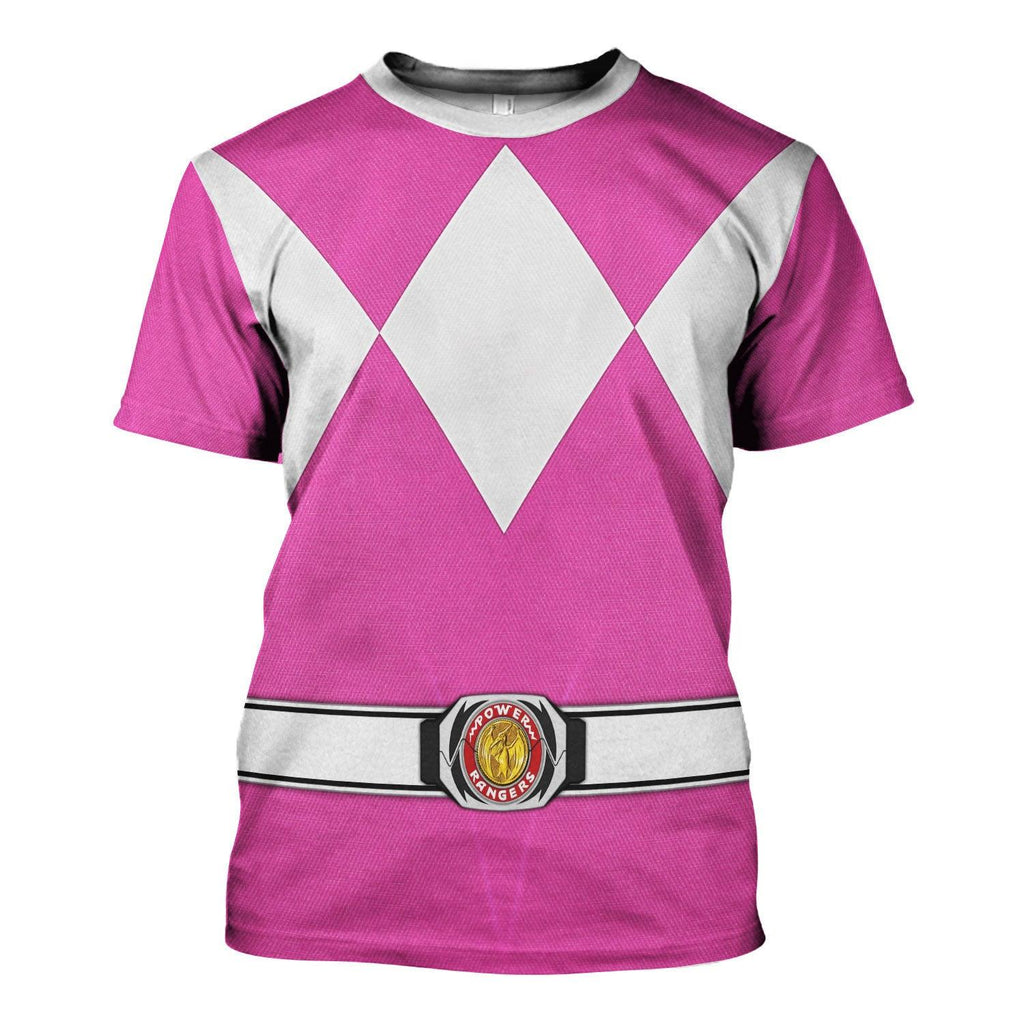 Pink Ranger Mighty Morphin Hoodies Sweatshirt T-shirt Hawaiian Tracksuit -  CustomsPig.com