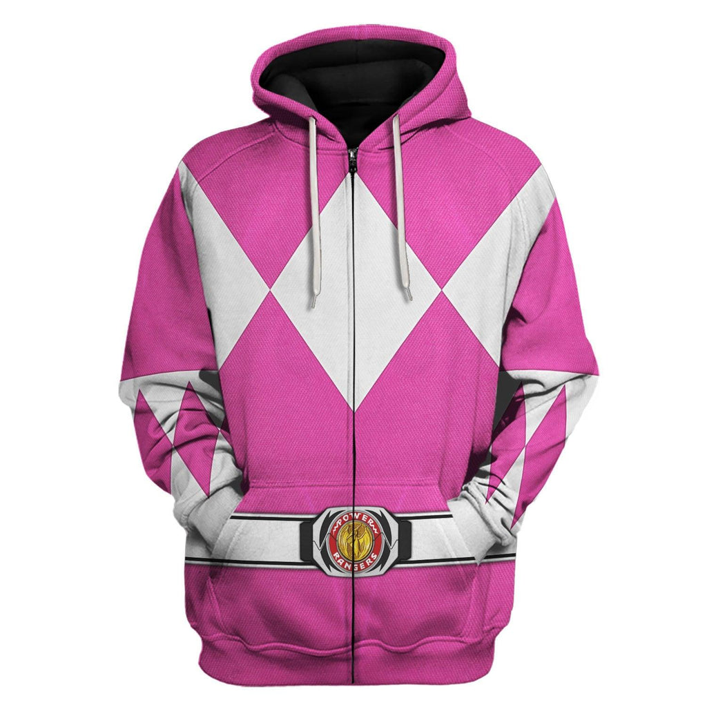 Pink Ranger Mighty Morphin Hoodies Sweatshirt T-shirt Hawaiian Tracksuit -  CustomsPig.com